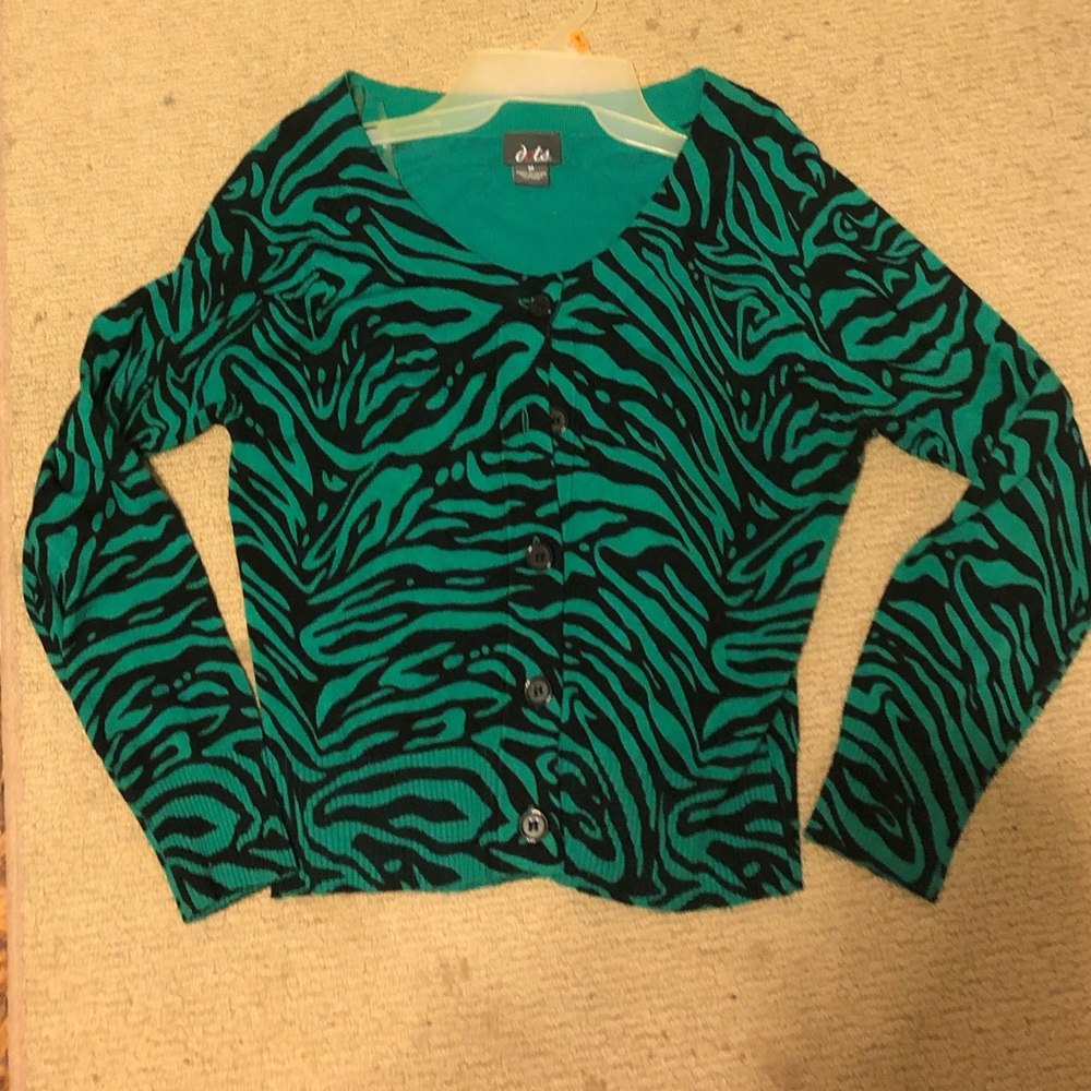 Dots Zebra Print Cardigan
